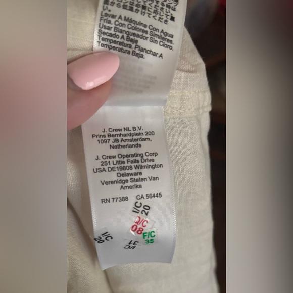 NWT J.Crew Utility shirtdress in linen Size Medium in Natural Off-White Resort - Picture 14 of 14